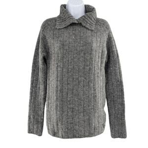 Lita by Ciara Grey Italian Wool Sweater NEW